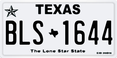 TX license plate BLS1644