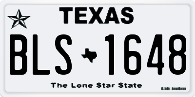 TX license plate BLS1648