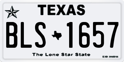 TX license plate BLS1657