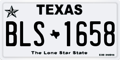 TX license plate BLS1658