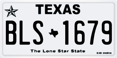 TX license plate BLS1679