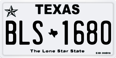 TX license plate BLS1680
