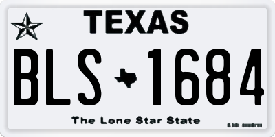 TX license plate BLS1684