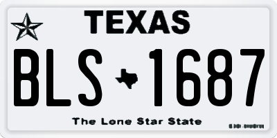 TX license plate BLS1687