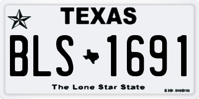 TX license plate BLS1691
