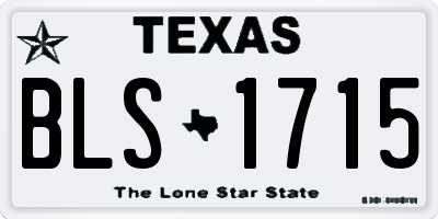 TX license plate BLS1715