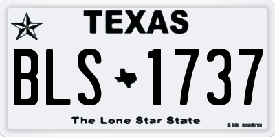 TX license plate BLS1737