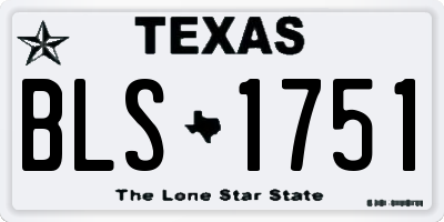 TX license plate BLS1751