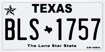 TX license plate BLS1757