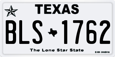 TX license plate BLS1762