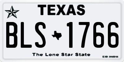 TX license plate BLS1766