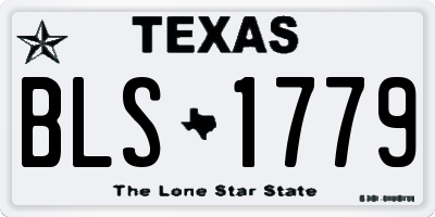 TX license plate BLS1779