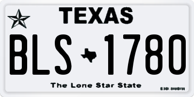 TX license plate BLS1780