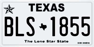TX license plate BLS1855