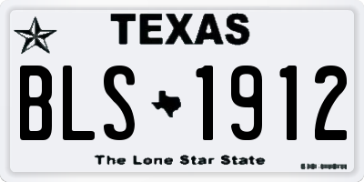 TX license plate BLS1912
