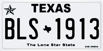 TX license plate BLS1913