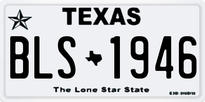 TX license plate BLS1946