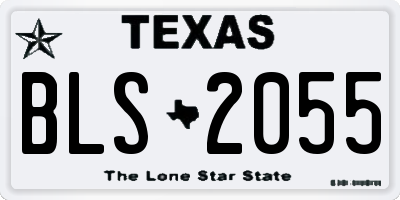 TX license plate BLS2055