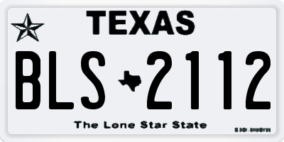 TX license plate BLS2112