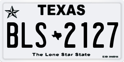 TX license plate BLS2127