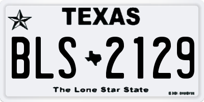 TX license plate BLS2129