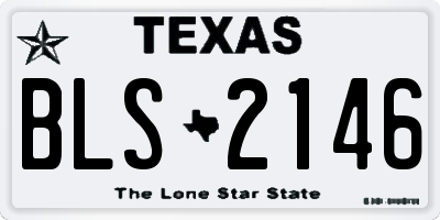TX license plate BLS2146