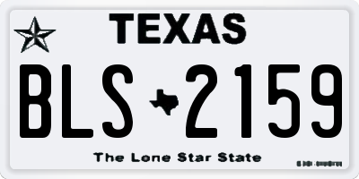 TX license plate BLS2159