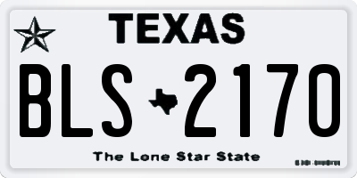 TX license plate BLS2170