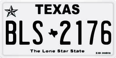 TX license plate BLS2176