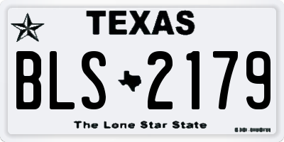 TX license plate BLS2179