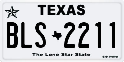 TX license plate BLS2211