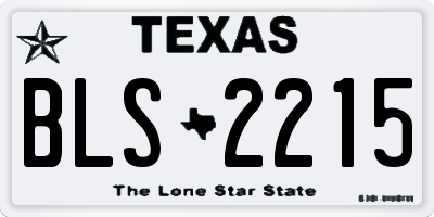 TX license plate BLS2215