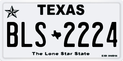 TX license plate BLS2224