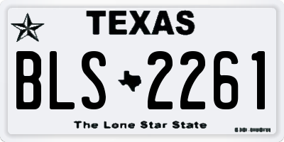 TX license plate BLS2261