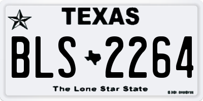 TX license plate BLS2264