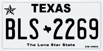 TX license plate BLS2269