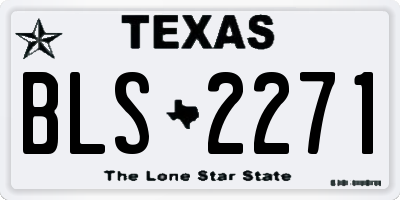 TX license plate BLS2271