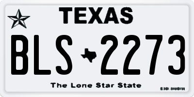 TX license plate BLS2273
