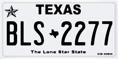 TX license plate BLS2277