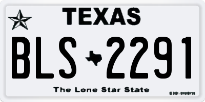 TX license plate BLS2291