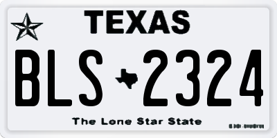 TX license plate BLS2324