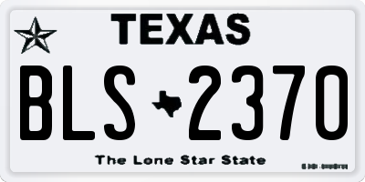 TX license plate BLS2370