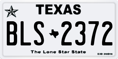 TX license plate BLS2372