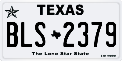 TX license plate BLS2379