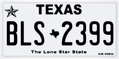 TX license plate BLS2399