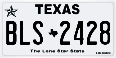 TX license plate BLS2428