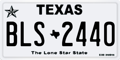 TX license plate BLS2440