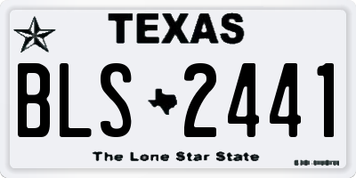 TX license plate BLS2441