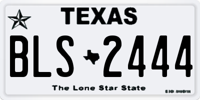 TX license plate BLS2444