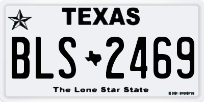 TX license plate BLS2469